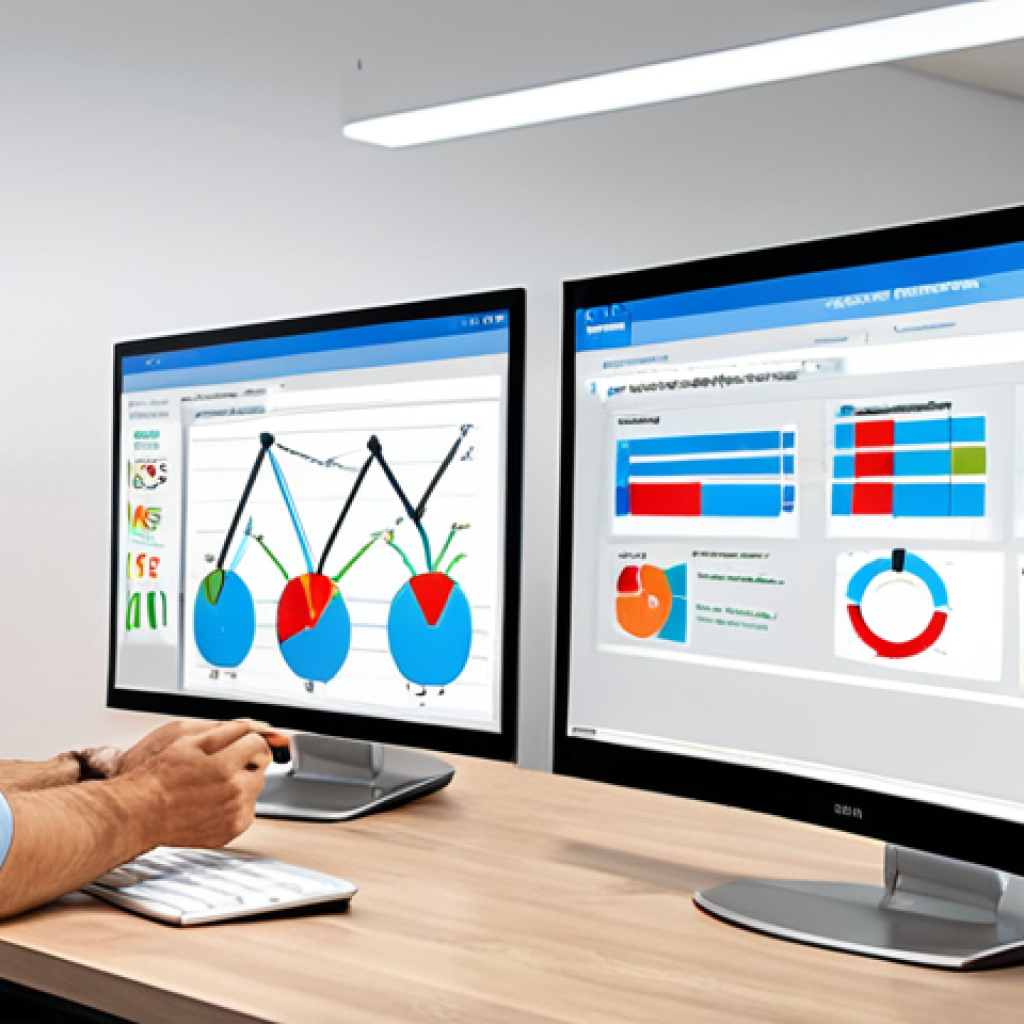 **

Prompt: *A modern office setting with an AI-powered evaluation tool interface displayed on a large screen. Data visualizations showcasing employee performance metrics are prominent. Happy and engaged employees are collaborating nearby, signifying fair evaluation and growth.*

**