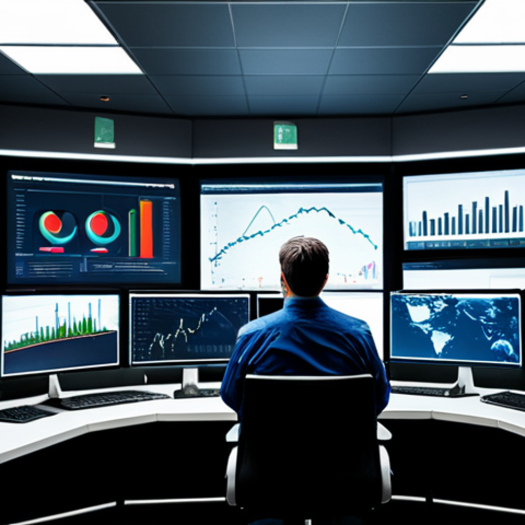 Crisis Management**
A diverse team of professionals in a modern crisis management center, analyzing data on large screens displaying various charts and graphs. The atmosphere is focused and collaborative. Fully clothed, appropriate attire, safe for work, perfect anatomy, natural proportions, professional environment, high quality. The scene should evoke a sense of preparedness and strategic thinking.
**
