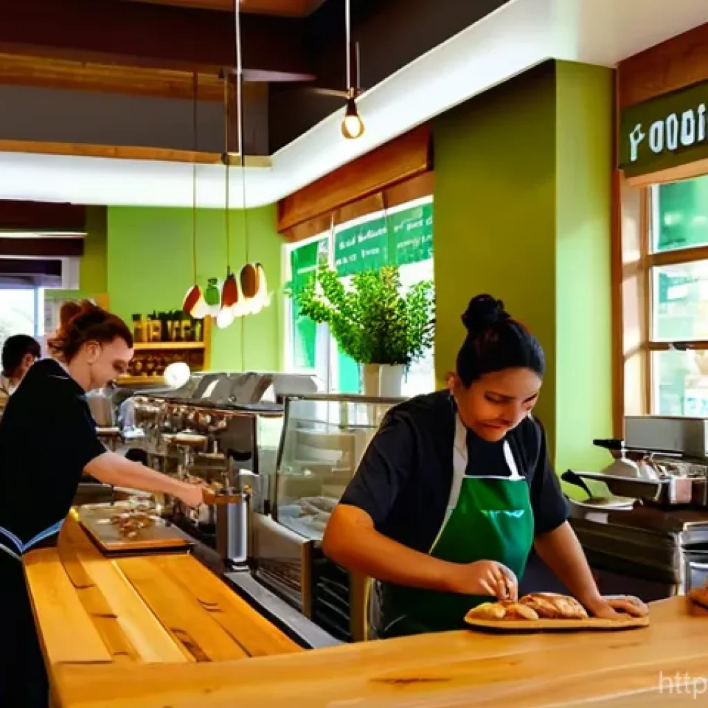 사회적 기업 모델 - **Image Prompt 1: Inclusive Cafe for Job Creation**
A brightly lit, modern cafe interior with a ...