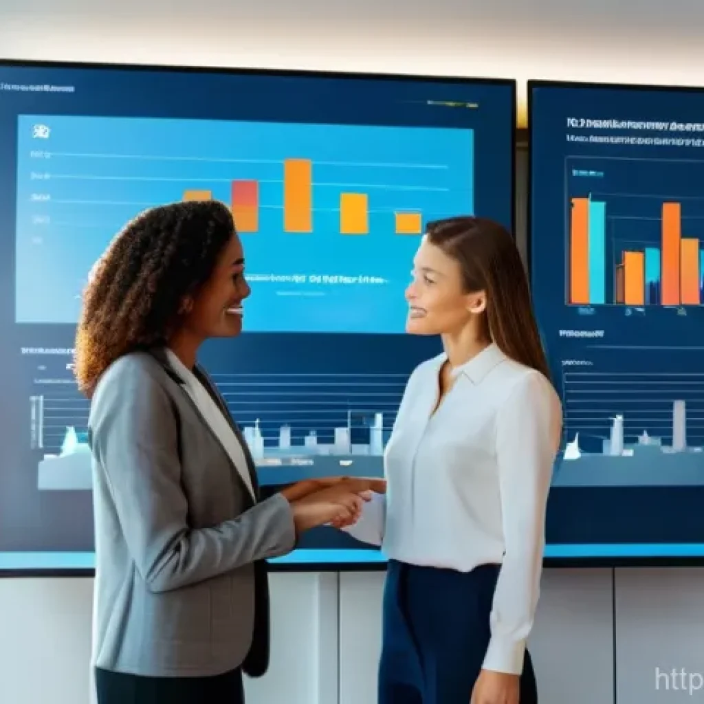 CSR 보고서 작성 - **Prompt**: A diverse group of four business professionals (two men, two women, all in their 30s-40s...