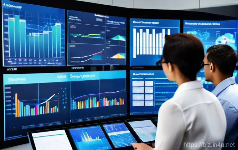 생산 계획 및 통제 - **"A diverse team of professionals, wearing business casual attire, huddling around a large interact...