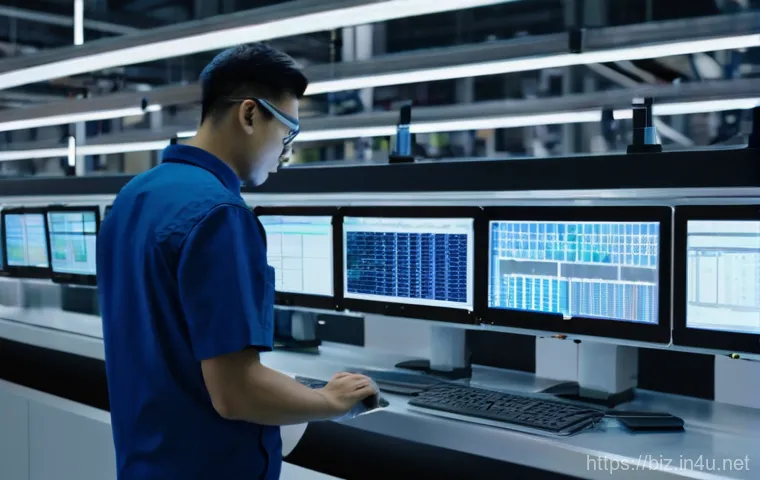 생산 계획 및 통제 - **"A diverse team of professionals, wearing business casual attire, huddling around a large interact... 생산 계획 및 통제 - **"A diverse team of professionals, wearing business casual attire, huddling around a large interact...